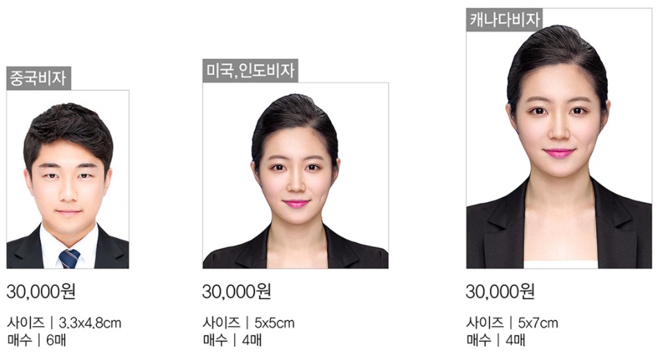 비자사진가격표